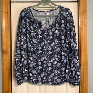 Printed long sleeve old navy top